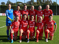 F.C. Como Women players pose for a team photo during the round of 16 of Coppa Italia Femminile between S.S. Lazio and F.C. Como at the Mirko...