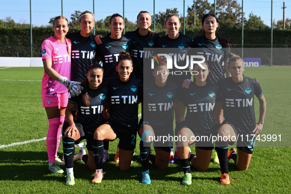 S.S. Lazio Women play during the round of 16 of the Coppa Italia Femminile between S.S. Lazio and F.C. Como at the Mirko Fersini Stadium in...