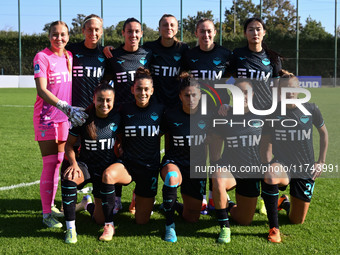 S.S. Lazio Women play during the round of 16 of the Coppa Italia Femminile between S.S. Lazio and F.C. Como at the Mirko Fersini Stadium in...