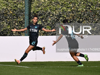 Sofia Colombo of S.S. Lazio celebrates after scoring the goal of 1-0 during the round of 16 of Coppa Italia Femminile between S.S. Lazio and...