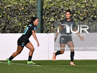 Sofia Colombo of S.S. Lazio celebrates after scoring the goal of 1-0 during the round of 16 of Coppa Italia Femminile between S.S. Lazio and...