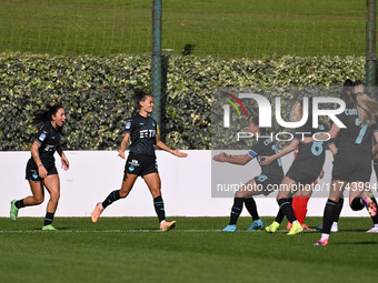 Sofia Colombo of S.S. Lazio celebrates after scoring the goal of 1-0 during the round of 16 of Coppa Italia Femminile between S.S. Lazio and...