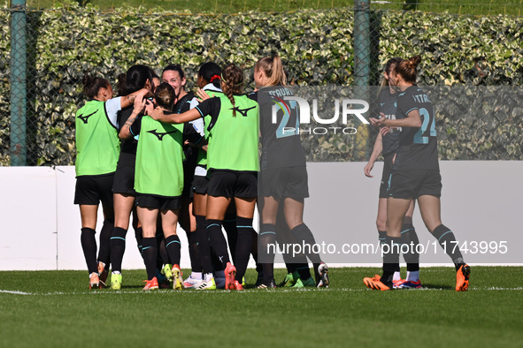 Sofia Colombo of S.S. Lazio celebrates after scoring the goal of 1-0 during the round of 16 of Coppa Italia Femminile between S.S. Lazio and...