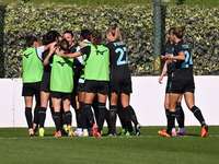 Sofia Colombo of S.S. Lazio celebrates after scoring the goal of 1-0 during the round of 16 of Coppa Italia Femminile between S.S. Lazio and...