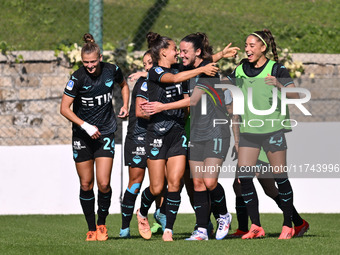 Sofia Colombo of S.S. Lazio celebrates after scoring the goal of 1-0 during the round of 16 of Coppa Italia Femminile between S.S. Lazio and...