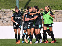 Sofia Colombo of S.S. Lazio celebrates after scoring the goal of 1-0 during the round of 16 of Coppa Italia Femminile between S.S. Lazio and...