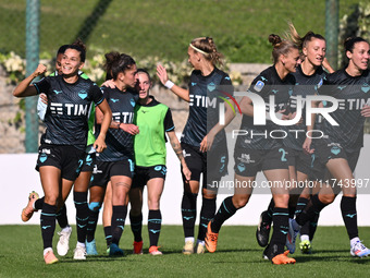 Sofia Colombo of S.S. Lazio celebrates after scoring the goal of 1-0 during the round of 16 of Coppa Italia Femminile between S.S. Lazio and...