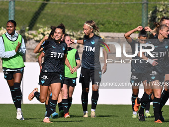 Sofia Colombo of S.S. Lazio celebrates after scoring the goal of 1-0 during the round of 16 of Coppa Italia Femminile between S.S. Lazio and...