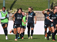 Sofia Colombo of S.S. Lazio celebrates after scoring the goal of 1-0 during the round of 16 of Coppa Italia Femminile between S.S. Lazio and...