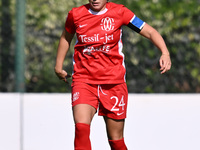 Giulia Rizzon of F.C. Como Women plays during the round of 16 of Coppa Italia Femminile between S.S. Lazio and F.C. Como at the Mirko Fersin...