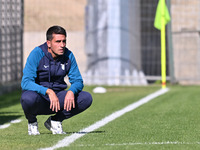 Gianluca Grassadonia coaches S.S. Lazio during the round of 16 of the Coppa Italia Femminile between S.S. Lazio and F.C. Como at the Mirko F...