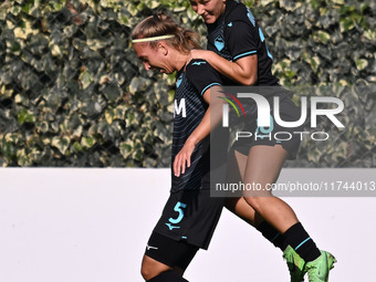 Zsanett Kajan of S.S. Lazio celebrates after scoring the goal for 2-0 during the round of 16 of Coppa Italia Femminile between S.S. Lazio an...