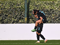 Zsanett Kajan of S.S. Lazio celebrates after scoring the goal for 2-0 during the round of 16 of Coppa Italia Femminile between S.S. Lazio an...