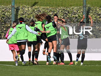 Zsanett Kajan of S.S. Lazio celebrates after scoring the goal for 2-0 during the round of 16 of Coppa Italia Femminile between S.S. Lazio an...