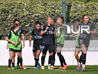 Zsanett Kajan of S.S. Lazio celebrates after scoring the goal for 2-0 during the round of 16 of Coppa Italia Femminile between S.S. Lazio an...