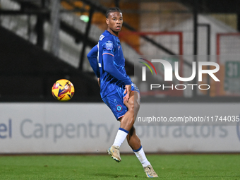 Ishe Samuels Smith (62 Chelsea) passes the ball during the EFL Trophy match between Cambridge United and Chelsea Under 21s at the Cledara Ab...