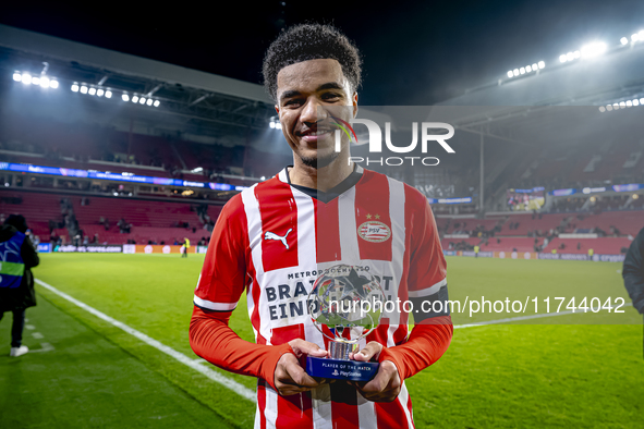 PSV Eindhoven midfielder Malik Tillman is the best man of the match during the match between PSV and Girona at the Philips Stadium for the U...