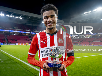 PSV Eindhoven midfielder Malik Tillman is the best man of the match during the match between PSV and Girona at the Philips Stadium for the U...