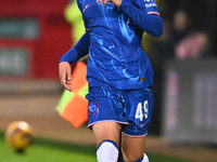 Richard Olise (49 Chelsea) participates in the EFL Trophy match between Cambridge United and Chelsea Under 21s at the Cledara Abbey Stadium...