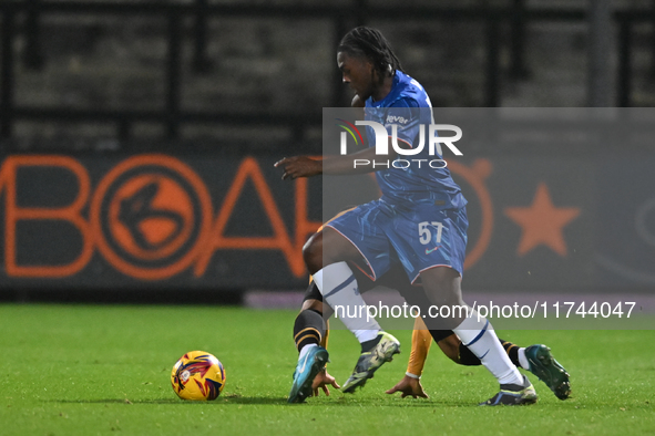 Donnell McNeilly (57 Chelsea) goes forward during the EFL Trophy match between Cambridge United and Chelsea Under 21s at the Cledara Abbey S...