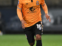 Elias Kachunga (10 Cambridge United) goes forward during the EFL Trophy match between Cambridge United and Chelsea Under 21s at the Cledara...