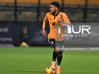 Elias Kachunga (10 Cambridge United) controls the ball during the EFL Trophy match between Cambridge United and Chelsea Under 21s at the Cle...