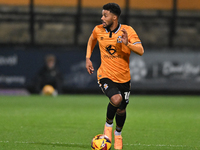 Elias Kachunga (10 Cambridge United) controls the ball during the EFL Trophy match between Cambridge United and Chelsea Under 21s at the Cle...