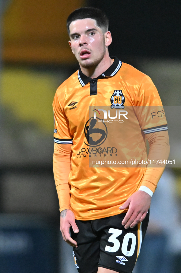 Glenn McConnell (30 Cambridge United) looks on during the EFL Trophy match between Cambridge United and Chelsea Under 21s at the Cledara Abb...