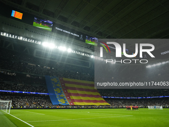 Moment of silence in memory of the victims of the Valencia floods prior to the UEFA Champions League 2024/25 League Phase MD4 match between...