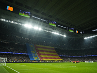 Moment of silence in memory of the victims of the Valencia floods prior to the UEFA Champions League 2024/25 League Phase MD4 match between...