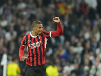 Malick Thiaw centre-back of AC Milan and Germany celebrates after scoring his sides first goal during the UEFA Champions League 2024/25 Leag...