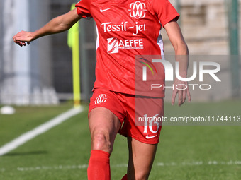 Julia Karlernas of F.C. Como Women participates in the round of 16 of Coppa Italia Femminile between S.S. Lazio and F.C. Como at the Mirko F...