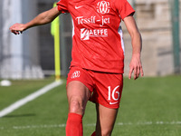 Julia Karlernas of F.C. Como Women participates in the round of 16 of Coppa Italia Femminile between S.S. Lazio and F.C. Como at the Mirko F...