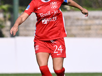 Giulia Rizzon of F.C. Como Women participates in the round of 16 of Coppa Italia Femminile between S.S. Lazio and F.C. Como at the Mirko Fer...