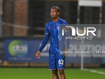 Ishe Samuels Smith (62 Chelsea) gestures during the EFL Trophy match between Cambridge United and Chelsea Under 21s at the Cledara Abbey Sta...