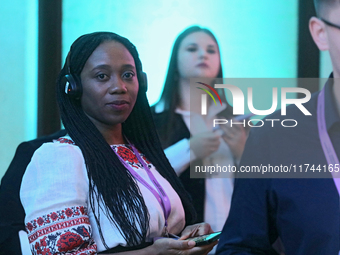 Attendees are pictured during the Eighth Ukrainian Women's Congress in Kyiv, Ukraine, on November 5, 2024. This year's theme is ''Women's Po...