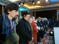 Ambassador of the EU to Ukraine, Katarina Mathernova, attends the opening of the Eighth Ukrainian Women's Congress in Kyiv, Ukraine, on Nove...