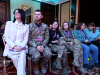 Attendees are pictured during the Eighth Ukrainian Women's Congress in Kyiv, Ukraine, on November 5, 2024. This year's theme is ''Women's Po...