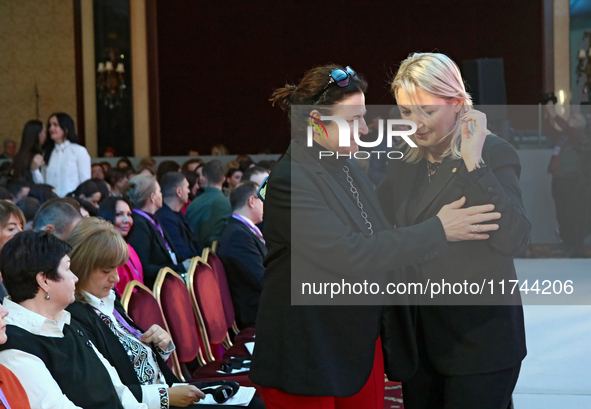 Ambassador of the EU to Ukraine Katarina Mathernova and MP Mariia Ionova attend the opening of the Eighth Ukrainian Women's Congress in Kyiv...