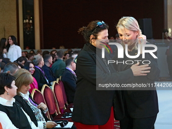 Ambassador of the EU to Ukraine Katarina Mathernova and MP Mariia Ionova attend the opening of the Eighth Ukrainian Women's Congress in Kyiv...