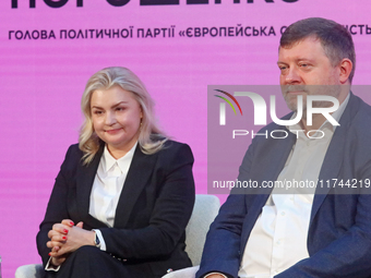 Olena Yena, Senior Program Director at the National Democratic Institute, and Oleksandr Korniienko, First Deputy Speaker of the Verkhovna Ra...