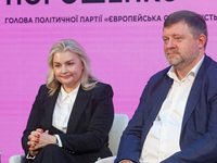 Olena Yena, Senior Program Director at the National Democratic Institute, and Oleksandr Korniienko, First Deputy Speaker of the Verkhovna Ra...