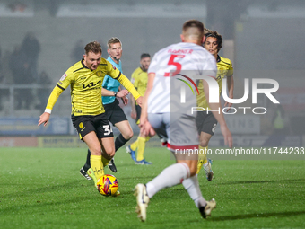 Ben Whitfield of Burton Albion is in attacking action in the area during the Sky Bet League 1 match between Burton Albion and Crawley Town a...