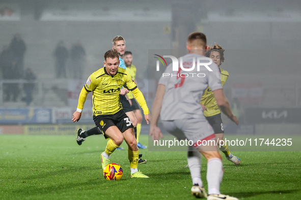 Ben Whitfield of Burton Albion is in attacking action in the area during the Sky Bet League 1 match between Burton Albion and Crawley Town a...