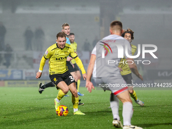 Ben Whitfield of Burton Albion is in attacking action in the area during the Sky Bet League 1 match between Burton Albion and Crawley Town a...