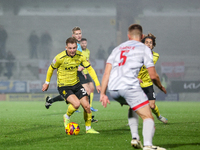 Ben Whitfield of Burton Albion is in attacking action in the area during the Sky Bet League 1 match between Burton Albion and Crawley Town a...