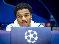 PSV Eindhoven midfielder Malik Tillman speaks during the press conference after the match between PSV and Girona at the Philips Stadium for...