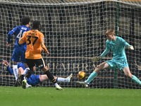 Amaru Kaunda (37 Cambridge United) shoots and scores 1-0 during the EFL Trophy match between Cambridge United and Chelsea Under 21s at the C...