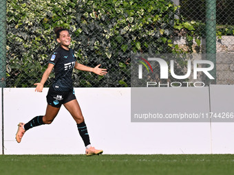 Sofia Colombo of S.S. Lazio celebrates after scoring the goal to make it 3-0 during the round of 16 of Coppa Italia Femminile between S.S. L...