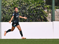 Sofia Colombo of S.S. Lazio celebrates after scoring the goal to make it 3-0 during the round of 16 of Coppa Italia Femminile between S.S. L...